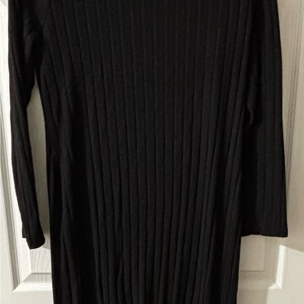 Black Ribbed Long Sleeve Dress size XL